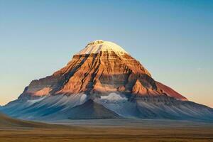 AI generated Mystical Sunrise at Mount Kailash photo