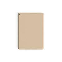 Golden Tablet empty display with blank screen isolated on background for ads rotated Gold Back Vertical photo