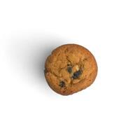 Muffin chocolate isolated on white background photo high quality