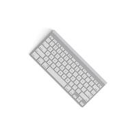 Wireless keyboard isolated on white background high quality image front top view black full rotated multifunctional placed photo