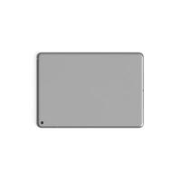 tableta vacío monitor con blanco pantalla aislado en antecedentes para anuncios plata frente horizontal espacio gris - espalda - horizontal foto