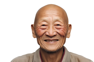 ai généré Sénior asiatique homme souriant affaires portrait png