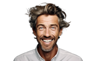 ai generado alegre empresario retrato, caucásico sonrisa png