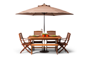 AI generated Outdoor Dining Setup with Transparent Background png