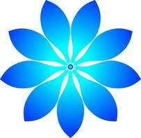 gradient flower ocean blue vector