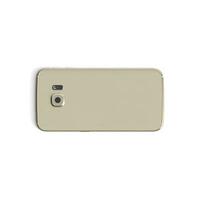 Mobile phone empty display with blank screen isolated on white background for ads- Back - Horizontal - Gold copy photo