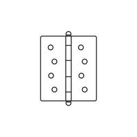 Door hinge icon for apps and web sites. Editable stroke. Vector illustration EPS 10.