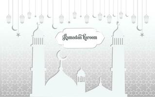 Free vector Ramadan Kareem Greeting card Suitable for design element of Ramadan Kareem greeting template.