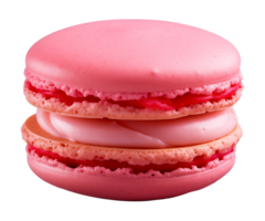 ai gerado macaroon isolado em uma transparente fundo, cortar Fora png