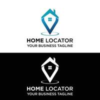 hogar ubicación logo diseño vector