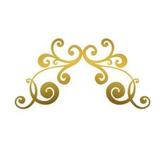 Damask vintage baroque scroll swirl. Victorian monogram heraldic shield swirl. vector