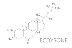 ecdisona molecular esquelético químico fórmula vector