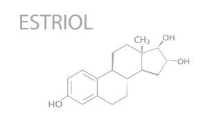 Estriol molecular skeletal chemical formula vector