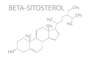 beta-sitosterol molecular esquelético químico fórmula vector