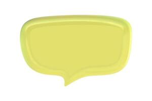 3d speech balloon for text. Cloud for message talk. Speak dialog box. 3d vector render.