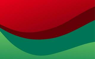 a red and green background with a wave pattern vector