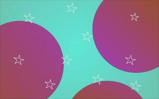 a colorful background with stars and circles vector