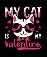 san valentin amor t treinta diseño para san valentin dia.cat t camisa diseño, gato amante camiseta diseño, amor de gato siempre retro san valentin t camisa, linda san valentin camiseta, corazón camiseta, maravilloso enamorado camisa vector