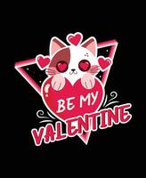 Valentines love t thirt design for valentines day.Cat t shirt design, cat lover t-shirt design, cat.love always retro valentines t shirt, cute valentines t-shirt, heart t-shirt, groovy valentine shirt vector
