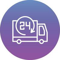 24 Hours Delivery Vector Icon