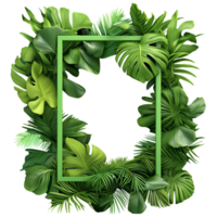 AI generated Plant frame, 3d design. Suitable for design elements, business and backgrounds png