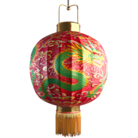 AI generated Chinese new year lantern with dragon motif, 3d design. Suitable for design elements, Chinese new year png