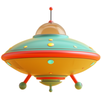 Ufo with vintage colors. Suitable for design elements, Science and education png