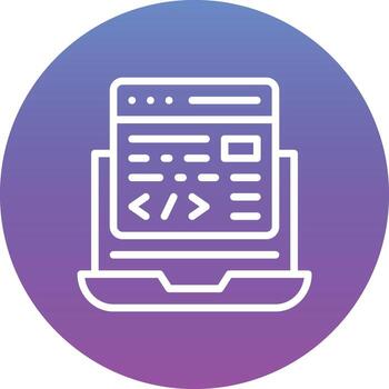 ordenador portátil codificación vector icono