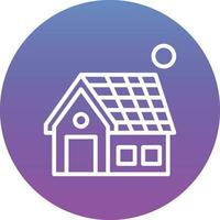 Solar House Vector Icon