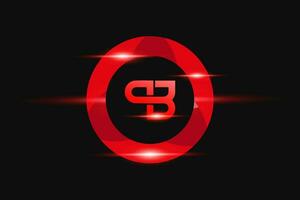 BQ Red logo Design. Vector logo design for business.