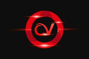 CV rojo logo diseño. vector logo diseño para negocio.