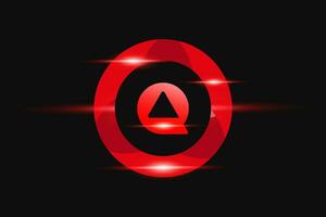 Q Red logo Design. Vector logo design for business.