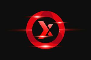 X rojo logo diseño. vector logo diseño para negocio.