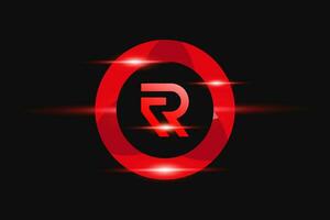 R Red logo Design. Vector logo design for business.