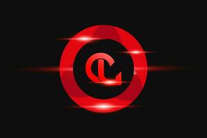 CL Red logo Design. Vector logo design for business.