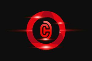 CH Red logo Design. Vector logo design for business.