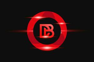 DB Red logo Design. Vector logo design for business.