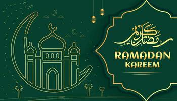 Ramadán kareem eid Mubarak celebracion día islam bandera antecedentes social medios de comunicación vector