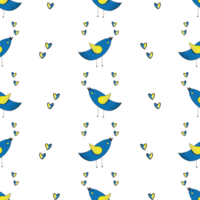 Illustration of a pattern of a blue and yellow bird as the flag of Ukraine as a symbol to stop the war png