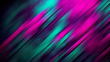 Bright colored diagonal stripes abstract background. Colorful neon light lines texture wallpaper. photo