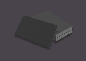 Blank business card presentation on solid color background photo