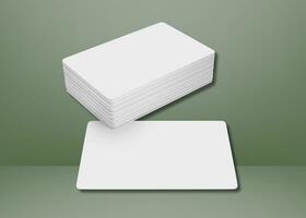 Blank business card presentation on reflected color background photo