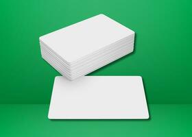 Blank business card presentation on reflected color background photo