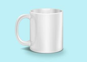 Plain tea cup mockup on color background photo