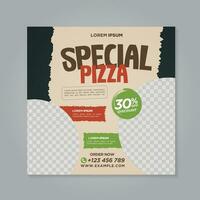 Restaurant food social media banner post design template vector