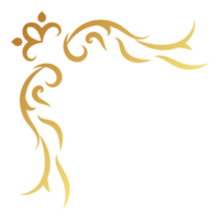 guld elegans årgång hörn och ram element. dekorativ ringla. klassisk virvla runt linje prydnad. filigran design calligraphic dekoration för ram, hälsning kort, inbjudan, meny, certifikat. png