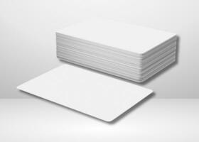 Blank business card presentation on reflected color background photo