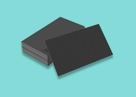 Blank business card presentation on solid color background photo