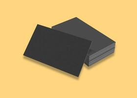 Blank business card presentation on solid color background photo