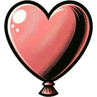 ai generado San Valentín día corazón forma globo clipart ilustración. ai generativo gratis png. png